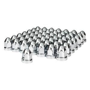 UNITED PACIFIC - 10049CB - TAPAS DE TUERCA DE BALA DE PLÁSTICO CROMADO DE 33 MM X 2-3/4" - A PRESIÓN (PAQUETE DE 60)