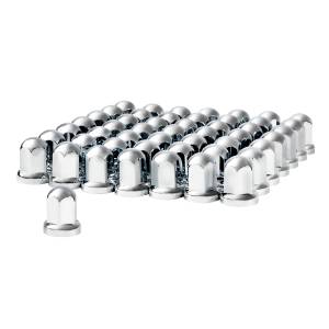 UNITED PACIFIC - 10058CB - TAPA DE TUERCA ESTÁNDAR DE PLÁSTICO CROMADO DE 33 MM X 2-7/16" CON BRIDA - A PRESIÓN (CAJA DE COLOR DE 60)