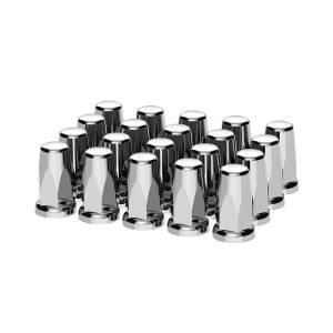 UNITED PACIFIC - 10059 - TAPAS DE TUERCA ALTAS DE PLÁSTICO CROMADO DE 33 MM X 3-1/4" CON BRIDA - A PRESIÓN (CAJA DE 20)