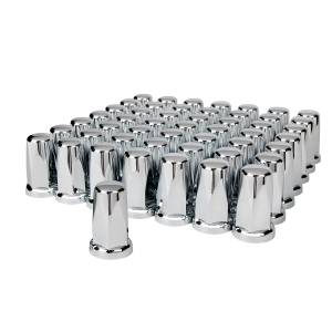 UNITED PACIFIC - 10059CB - TAPAS DE TUERCAS CLÁSICAS ALTAS DE PLÁSTICO CROMADO DE 33 MM X 3-1/4" - A PRESIÓN (PAQUETE DE 60)