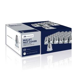 UNITED PACIFIC - UNITED PACIFIC - 10060CB - TAPAS DE TUERCA DE BALA DE PLÁSTICO CROMADO DE 33 MM X 2-5/8" CON BRIDA - A PRESIÓN (PAQUETE DE 60) - Image 5