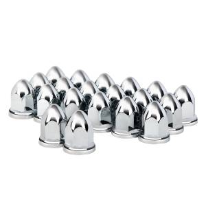 UNITED PACIFIC - 10061 - TAPAS DE TUERCA DE BALA DE PLÁSTICO CROMADO DE 1-1/2" X 2-3/4" CON BRIDA - A PRESIÓN (PAQUETE DE 20)