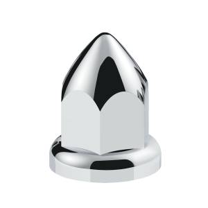 UNITED PACIFIC - 10075CB - TAPA DE TUERCA DE BALA DE PLÁSTICO CROMADA DE 33 MM X 2-3/8" CON BRIDA - A PRESIÓN (CAJA DE COLOR DE 60)