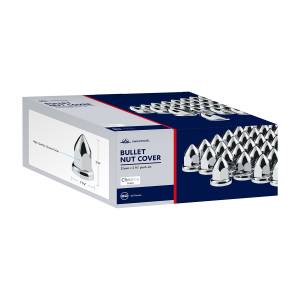 UNITED PACIFIC - UNITED PACIFIC - 10075CB - TAPA DE TUERCA DE BALA DE PLÁSTICO CROMADA DE 33 MM X 2-3/8" CON BRIDA - A PRESIÓN (CAJA DE COLOR DE 60) - Image 4