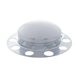 UNITED PACIFIC - 10122 - KIT DE 3 TAPAS EJE DELANTERO CROMADO DOMO PARA LLANTA DE ALUMINIO