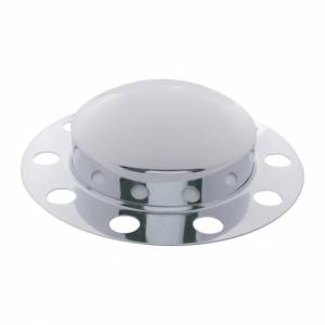 UNITED PACIFIC - 10133 - CUBIERTA CROMADA DEL EJE DELANTERO KIT DE 2 PIEZAS PARA TAPA DE TUERCA DE 33 MM - RUEDA DE ACERO/ALUMINIO (10 AGUJEROS) (PAQUETE DE 2)
