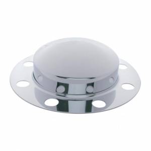 UNITED PACIFIC - 10134 - KIT DE 2 PIEZAS DE CUBIERTA DE EJE DELANTERO DOMO CROMADO PARA TAPA DE TUERCA DE 33 MM - RUEDA DE ACERO/ALUMINIO (8 AGUJEROS) (PAQUETE DE 2)