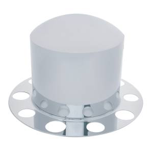 UNITED PACIFIC - 10210 - CUBIERTA CROMADA DEL EJE TRASERO KIT DE 2 PIEZAS PARA TAPA DE TUERCA DE 1-1/2" - RUEDA DE ACERO