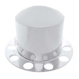 UNITED PACIFIC - 10211 - CUBIERTA CROMADA DEL EJE TRASERO KIT DE 2 PIEZAS PARA TAPA DE TUERCA DE 1-1/2" - RUEDA DE ALUMINIO