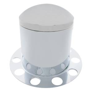 UNITED PACIFIC - 10213 - CUBIERTA CROMADA DEL EJE TRASERO KIT DE 3 PIEZAS PARA TAPA DE TUERCA DE 1-1/2" - RUEDA DE ALUMINIO
