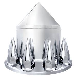 UNITED PACIFIC - UNITED PACIFIC - 10243 - TAPA DE EJE TRASERO SPIKE CON TAPAS DE TUERCAS ROSCADAS SPIKE DE 33MM - CROMADA - Image 2