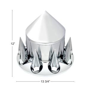 UNITED PACIFIC - UNITED PACIFIC - 10243 - TAPA DE EJE TRASERO SPIKE CON TAPAS DE TUERCAS ROSCADAS SPIKE DE 33MM - CROMADA - Image 4