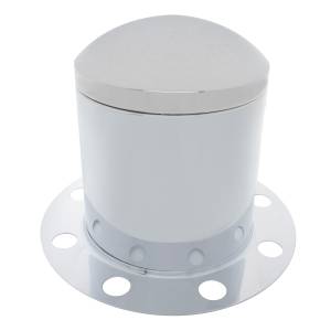 UNITED PACIFIC - 10250 - TAPA CROMADA DEL EJE TRASERO KIT DE 3 PIEZAS PARA TAPA DE TUERCA DE 33 MM - RUEDA DE ACERO/ALUMINIO (8 AGUJEROS)