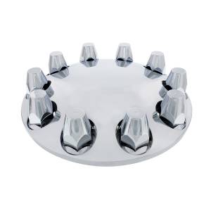 UNITED PACIFIC - 10253 - TAPA EJE DELANTERO MOON CON TAPA DE TUERCA DE ROSCA 33MM - CROMADA