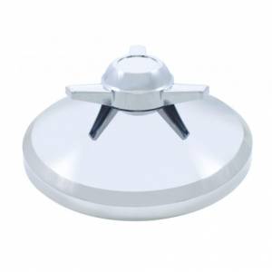 UNITED PACIFIC - 10271B - TAPA CROMADA DE 8" CON GIRADOR DE 3 BARRAS PARA TAPA DE EJE TRASERO SUPERIOR - BARRAS RECTAS (A GRANEL)