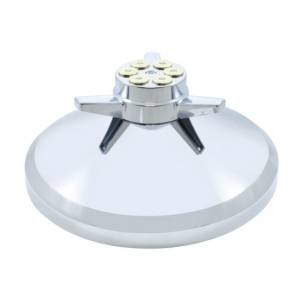 UNITED PACIFIC - 10273 - TAPA CROMADA CON GIRADOR DE CILINDRO DE PISTOLA PARA TAPA DE EJE TRASERO SUPERIOR