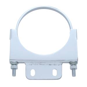 UNITED PACIFIC - 10286 - ABRAZADERA DE ESCAPE DE CABINA CROMADA DE 5" PARA PETERBILT
