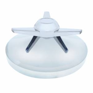 UNITED PACIFIC - 10309 - TAPACUBOS TRASERO CROMADO DE 8" CON GIRADOR DE 3 BARRAS - BARRAS RECTAS EXTRA GRANDES
