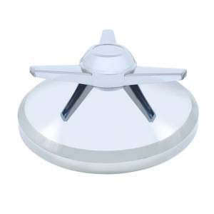 UNITED PACIFIC - 10314 - TAPA CROMADA DE 8" CON GIRADOR DE 3 BARRAS PARA LA CUBIERTA DEL EJE TRASERO SUPERIOR - GIRADOR RECTO DE BARRA EXTRA GRANDE