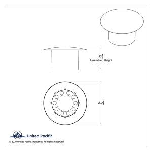 UNITED PACIFIC - UNITED PACIFIC - 10326 - KIT TAPA EJE TRASERO AERO FULL-MOON - CROMADO - Image 8