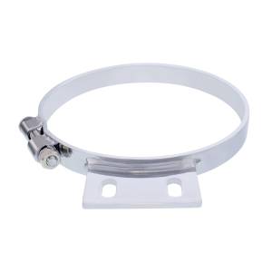 UNITED PACIFIC - 10330 - ABRAZADERA DE ESCAPE DE CABINA CROMADA DE 8" PARA PETERBILT
