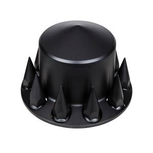UNITED PACIFIC - 10337 - TAPA DE EJE TRASERO PUNTA CON TAPAS DE TUERCA ROSCADAS CON PICO DE 33 MM - NEGRO MATE