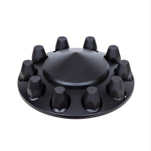 UNITED PACIFIC - 10339 - TAPA DE EJE DELANTERO PUNTA CON TAPAS DE TUERCAS DE ROSCA ESTÁNDAR DE 33 MM - NEGRO MATE