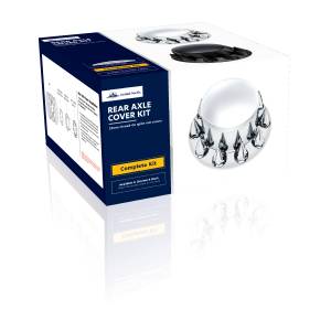 UNITED PACIFIC - UNITED PACIFIC - 10342 - TAPA DE EJE TRASERO DOMO CON TAPAS DE TUERCA DE ROSCA DE PICO DE 33MM - NEGRO MATE - Image 5