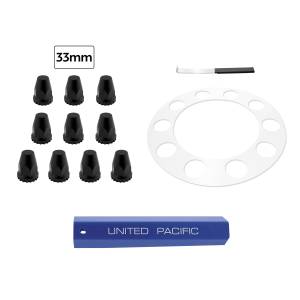 UNITED PACIFIC - UNITED PACIFIC - 10344 - KIT TAPAS EJE TRASERO AERO FULL-MOON - NEGRO MATE - Image 2