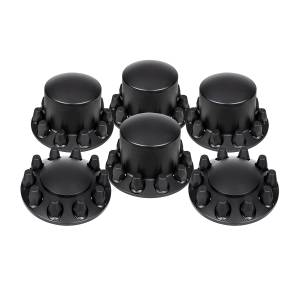UNITED PACIFIC - 10354 - KIT COMBINADO DE CUBIERTA DE EJE DOMO CON TAPAS DE TUERCA DE ROSCA ESTÁNDAR DE 33 MM Y HERRAMIENTA PARA TAPA DE TUERCA - NEGRO MATE