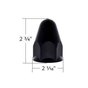 UNITED PACIFIC - UNITED PACIFIC - 10361 - TAPAS DE TUERCA DE BALA DE PLÁSTICO PINTADO EN NEGRO MATE DE 1-1/2" X 2-3/4" - A PRESIÓN (CAJA DE COLOR DE 20) - Image 5