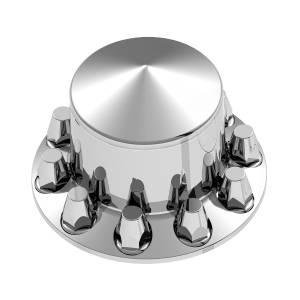UNITED PACIFIC - 10362 - TAPA DE EJE TRASERO PUNTA CON TAPAS DE TUERCA DE EMPUJE ESTILO ESTÁNDAR DE 33 MM - CROMADA