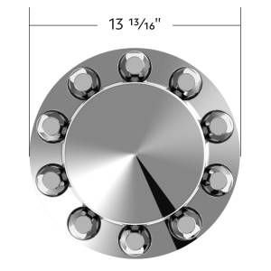 UNITED PACIFIC - UNITED PACIFIC - 10362 - TAPA DE EJE TRASERO PUNTA CON TAPAS DE TUERCA DE EMPUJE ESTILO ESTÁNDAR DE 33 MM - CROMADA - Image 7