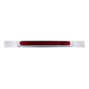 UNITED PACIFIC - UNITED PACIFIC - 10392 - PLACA DE GUARDABARROS SUPERIOR CROMADA CON BISEL Y BARRA DE LUCES DE 11 LED DE 17" - LED ROJO/LEENTE ROJA (CADA UNO) - Image 4