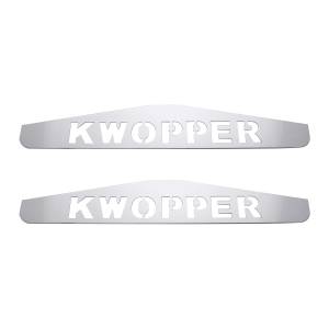 UNITED PACIFIC - 10435P - PLACA DE GUARDABARROS INFERIOR KWOPPER CROMADA DE 4" X 24" - PERNO SOLDADO (TARJETA DE 2)