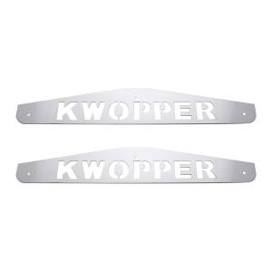 UNITED PACIFIC - 10439P - PLACA DE GUARDABARROS INFERIOR KWOPPER CROMADA DE 4" X 24" - PERNO A TRAVÉS (TARJETA DE 2)