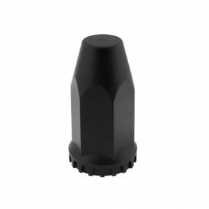 UNITED PACIFIC - 10551B - TAPA DE TUERCA ALTA NEGRA MATE DE 33 MM X 4" CON BRIDA - ROSCADA (A GRANEL)