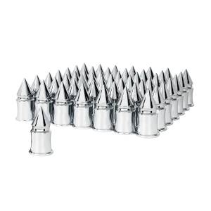 UNITED PACIFIC - 10553CB - TAPAS DE TUERCA DE PICO EN V DE PLÁSTICO CROMADO DE 33 MM X 4-3/8" - ROSCABLES (PAQUETE DE 60)