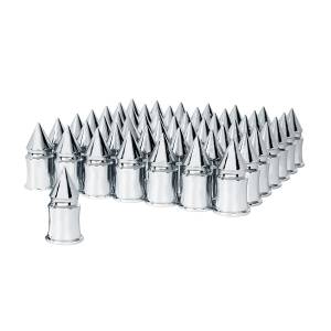 UNITED PACIFIC - 10554CB - TAPAS DE TUERCA DE PICO EN V DE PLÁSTICO CROMADO DE 33 MM X 4-3/8" - A PRESIÓN (PAQUETE DE 60)