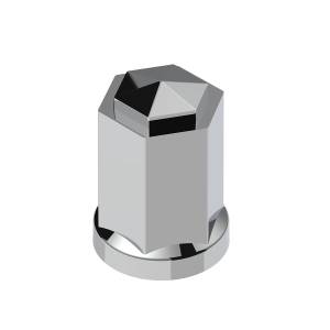 UNITED PACIFIC - 10559B - TAPA DE TUERCA CON ROSCA ESTILO HEXAGONAL DE PLÁSTICO CROMADO DE 33 MM X 3" DE ALTO (A GRANEL)