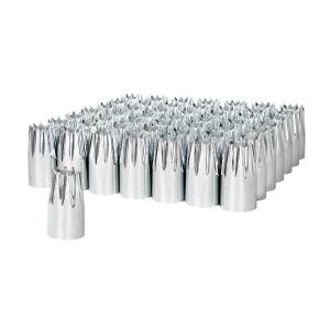 UNITED PACIFIC - 10562CB - TAPAS DE TUERCA DE CORONA DE PLÁSTICO CROMADO DE 33 MM X 3-3/4" - ROSCABLES (PAQUETE DE 60)