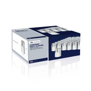 UNITED PACIFIC - UNITED PACIFIC - 10562CB - TAPAS DE TUERCA DE CORONA DE PLÁSTICO CROMADO DE 33 MM X 3-3/4" - ROSCABLES (PAQUETE DE 60) - Image 5
