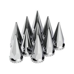 UNITED PACIFIC - 10569 - TAPAS DE TUERCA SUPER SPIKE CROMADAS DE 33 MM X 4-3/4" - ROSCADAS (CAJA DE 10)