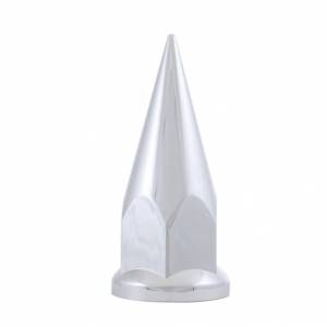 UNITED PACIFIC - 10570B - TAPA DE TUERCA SUPER SPIKE DE PLÁSTICO CROMADA DE 33 MM X 4 7/8" - A PRESIÓN (A GRANEL)
