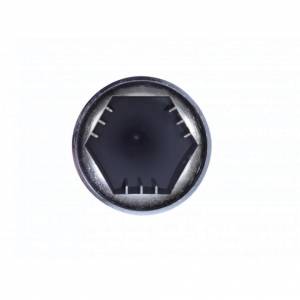 UNITED PACIFIC - UNITED PACIFIC - 10570B - TAPA DE TUERCA SUPER SPIKE DE PLÁSTICO CROMADA DE 33 MM X 4 7/8" - A PRESIÓN (A GRANEL) - Image 3