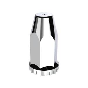 UNITED PACIFIC - 10572B - TAPA DE TUERCA EXTRA ALTA DE PLÁSTICO CROMADO DE 33 MM X 4" CON BRIDA - ROSCADA (A GRANEL)