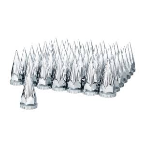 UNITED PACIFIC - 10583CB - TAPAS DE TUERCA DE PLÁSTICO CROMADAS DE 33 MM X 4-3/4" CON BRIDA - ROSCABLES (PAQUETE DE 60)