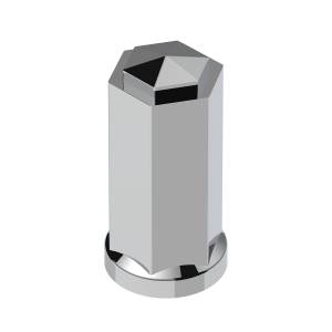 UNITED PACIFIC - 10584B - TAPA DE TUERCA ROSCABLE ESTILO HEXAGONAL DE PLÁSTICO CROMADO DE 33 MM X 4-1/4" DE ALTO (A GRANEL)