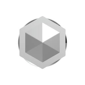 UNITED PACIFIC - UNITED PACIFIC - 10584B - TAPA DE TUERCA ROSCABLE ESTILO HEXAGONAL DE PLÁSTICO CROMADO DE 33 MM X 4-1/4" DE ALTO (A GRANEL) - Image 4
