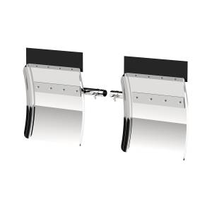UNITED PACIFIC - UNITED PACIFIC - 10636 - GUARDABARROS CUARTO DE INOXIDABLE 430 DE 24" X 24" CON JUEGO DE SOPORTE DE TUBO (PAR) - Image 2